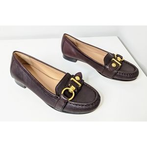 Coach Brown Leather Elkie Loafer